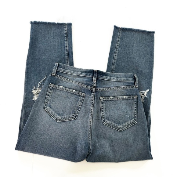 L’Agence Adele Stovepipe High Rise Crop Jeans Womens 26 Distressed Revolve - Picture 7 of 7